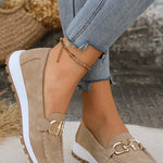 Ellie - Flat Moccasins with Buckle