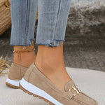 Ellie - Flat Moccasins with Buckle