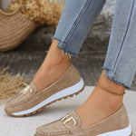 Ellie - Flat Moccasins with Buckle