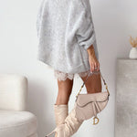 Margovil V Neck Drop Shoulder Slouchy Pullover Sweater