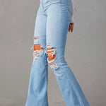 Margovil Distressed Bell Bottoms Ripped Trendy Jeans