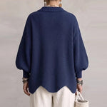 Solenne Draped Knit Cardigan