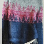 Margovil Crewneck Color Block Pattern Pullover Sweater(in 4 Patterns)