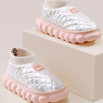 Warm Indoor Non-Slip Waterproof Soft Sole Padded Flat Shoes