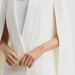 Cape Loose Solid Color Split-Joint V-Neck Blazer