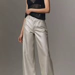 Pistola Tate High-Rise Bowed Wide-Leg Jeans