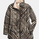 Inaya | Retro Hand-Drawn Circle Design Quilted Jacket
