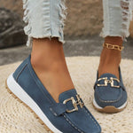 Ellie | Buckled Flat Loafers