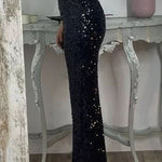 Valentina Rossi | Sequin Straight-Leg Party Pants For Women