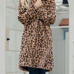 Faux Fur Coat Leopard Print Fluffy Coat