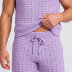 KZZ Men's Summer Short-Sleeve Knitwear Set