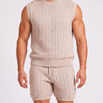 KZZ Men's Summer Short-Sleeve Knitwear Set