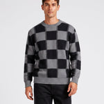KZZ Men's plaid knit top