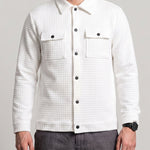 KZZ Men's Classic Solid-Color Collared Long-Sleeve Shirt with Dropped Shoulders