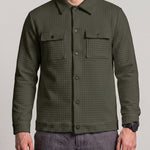 KZZ Men's Classic Solid-Color Collared Long-Sleeve Shirt with Dropped Shoulders