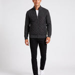 KZZ Men's Solid-Color Stand-Collar Knit Cardigan
