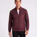 KZZ Men's Solid-Color Stand-Collar Knit Cardigan