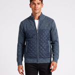 KZZ Men's Solid-Color Stand-Collar Knit Cardigan