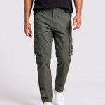 KZZ Men's solid-color cargo pants