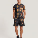 KZZ Men's 3D Digital Print Two-Piece Sportswear Set