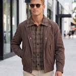KZZ Men's Vintage Plaid Jacket