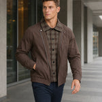 KZZ Men's Vintage Plaid Jacket