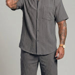 KZZ Five-quarter sleeve cardigan and shorts