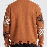 KZZ Men's Dark Street Style Crew Neck Sweater