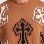 KZZ Men's Dark Street Style Crew Neck Sweater