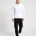 KZZ Men's Printed Drop-Shoulder Hoodie