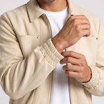 KZZ Loose-fit casual long-sleeve collared zip-up jacket