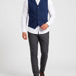KZZ Men's solid color button front pocket suit vest