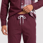 KZZ Men's Plaid Print Button-Down Shirt and Trousers