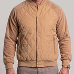 KZZ Men's Solid-Color Raglan-Sleeve Button-Front Thickened Jacket