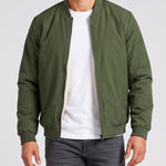 KZZ Men's solid color zip-up turtleneck warm coat