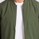 KZZ Men's solid color zip-up turtleneck warm coat