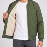 KZZ Men's solid color zip-up turtleneck warm coat