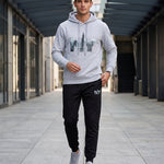 KZZ Men's Letter-Print Hoodie and Joggers