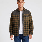 KZZ Men's Plaid Shirt Jacket