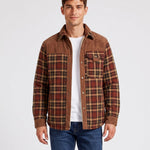 KZZ Men's Plaid Shirt Jacket