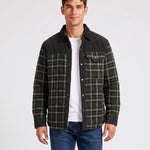 KZZ Men's Plaid Shirt Jacket