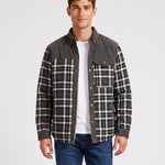 KZZ Men's Plaid Shirt Jacket