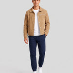 KZZ Men's Solid-Color Button-Front Jacket
