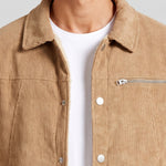 KZZ Men's Solid-Color Button-Front Jacket