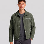 KZZ Men's Solid-Color Button-Front Jacket