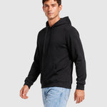 KZZ Men's Printed Fleece-Lined Hoodie with Drop Shoulders