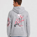 KZZ Men's Printed Fleece-Lined Hoodie with Drop Shoulders
