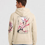 KZZ Men's Printed Fleece-Lined Hoodie with Drop Shoulders