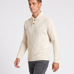 KZZ Men's Textured Cable-Knit Turtleneck Pullover
