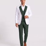 KZZ Men's single-button three-piece suit